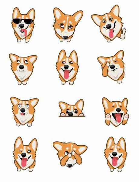 Собачка веселая Стикеры