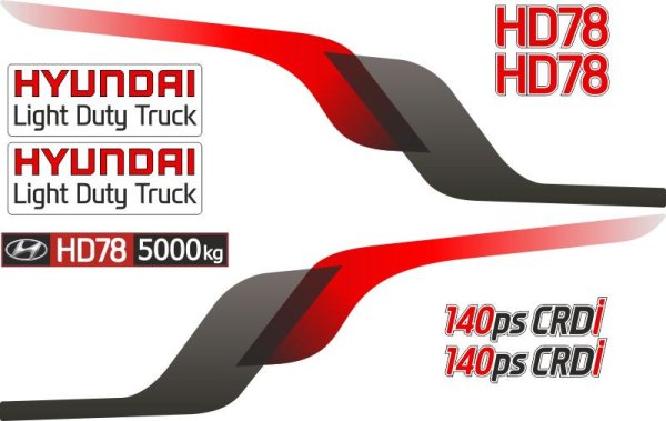 Наклейки на Hyundai hd78
