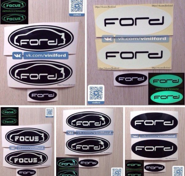 Черная эмблема Ford Focus 3