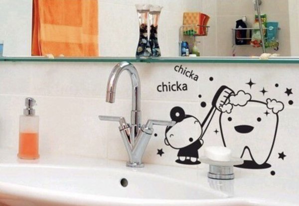 Наклейки для ванной комнаты