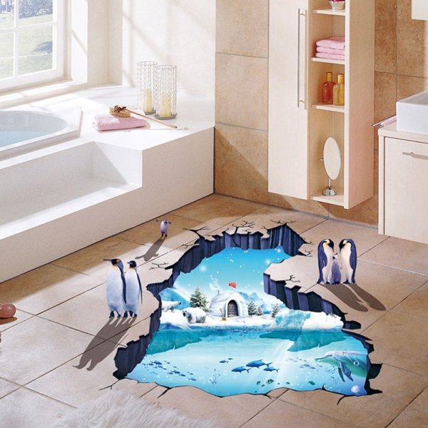 3д наклейки на пол