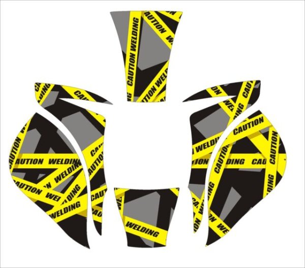 Наклейки на сварочную маску хамелеон