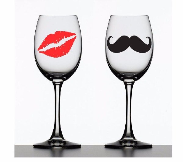 Виниловые наклейки на бокалы