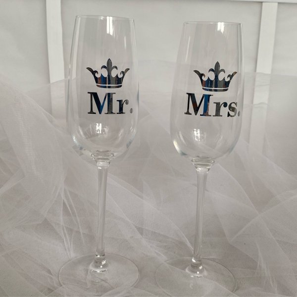 Свадебные бокалы с надписью