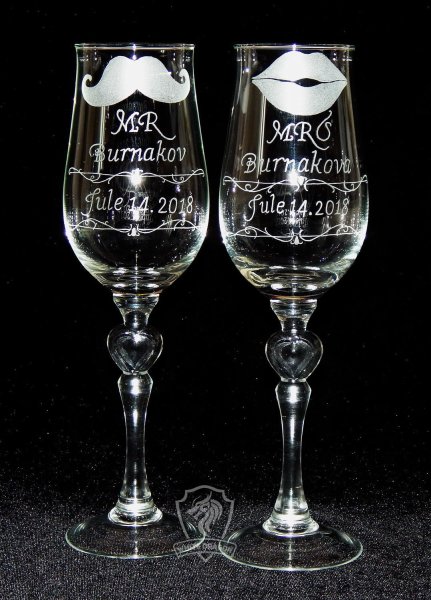 Свадебные бокалы с гравировкой