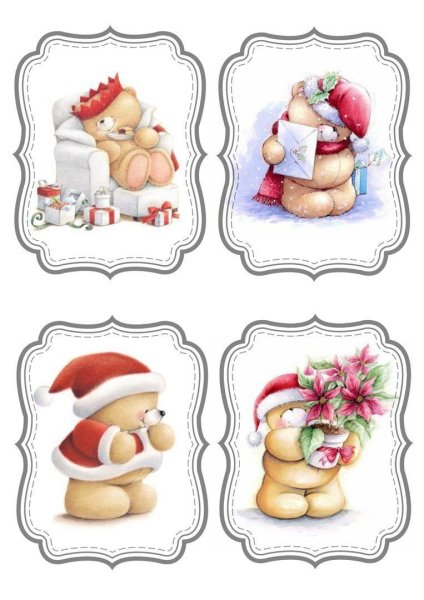 Бирки на подарки новогодние