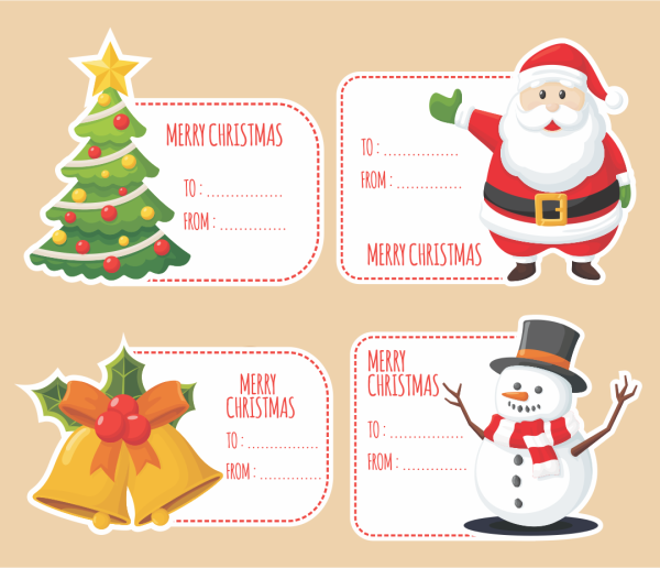 Стикеры на подарки к новому году