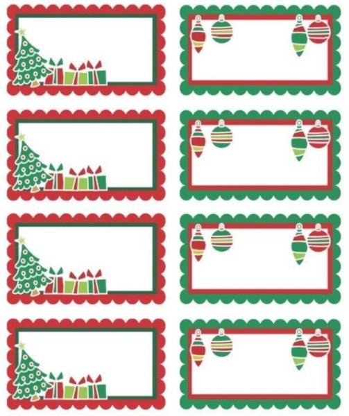 Новогодние наклейки на подарки