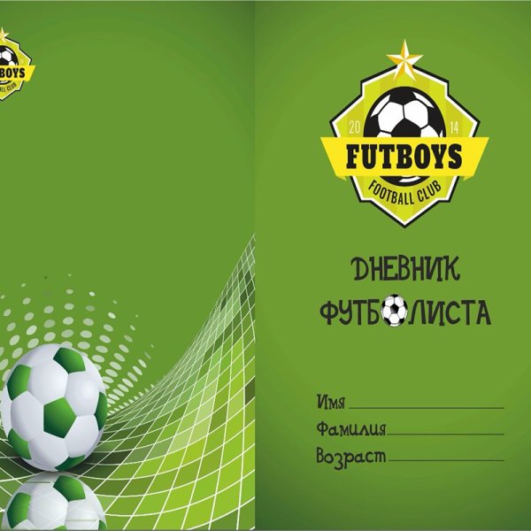 Дневник футболиста с наклейками