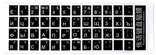 Наклейки на клавиатуру ноутбука