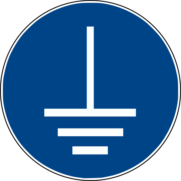 Знак заземления 30х30 IEK арт.4476э