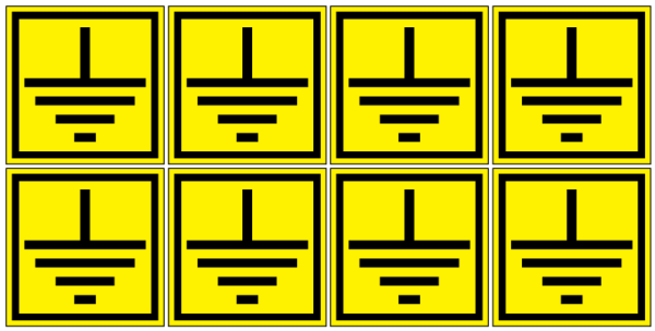 Табличка заземление