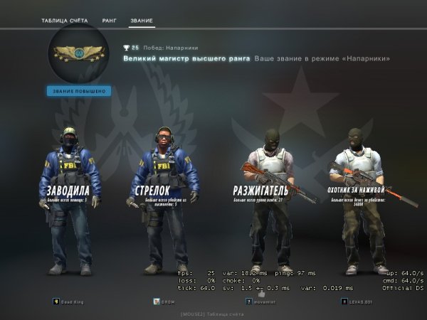 Суприм звание в КС го