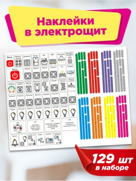 Комплект наклеек для электрощита