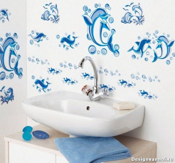 Декоративные наклейки для ванной комнаты