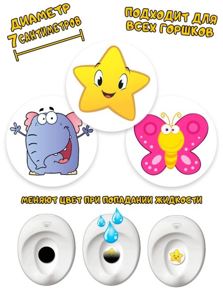 Наклейки для приучения к горшку детский мир