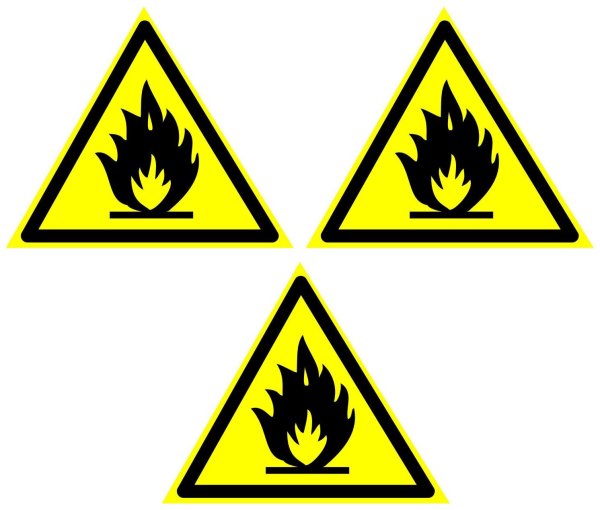Пожароопасно. Легковоспламеняющиеся вещества