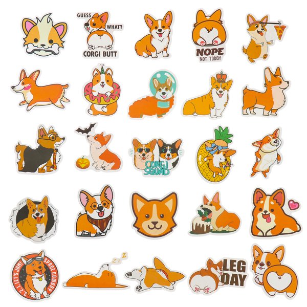 Наклейки-Стикеры "корги"