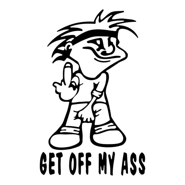 Наклейка на номер машины хулиган