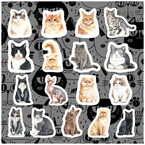 Наклейки котики