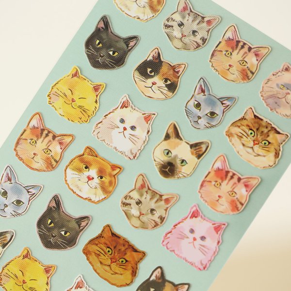 Наклейки милые котики