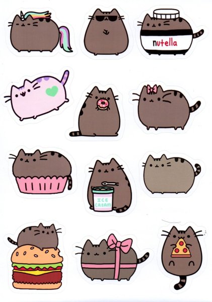 Наклейки котики Пушин