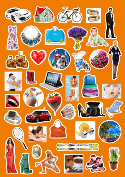 Набор картинок для карты желаний