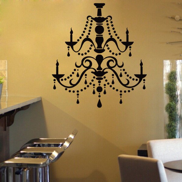 Наклейки люстра в на стену
