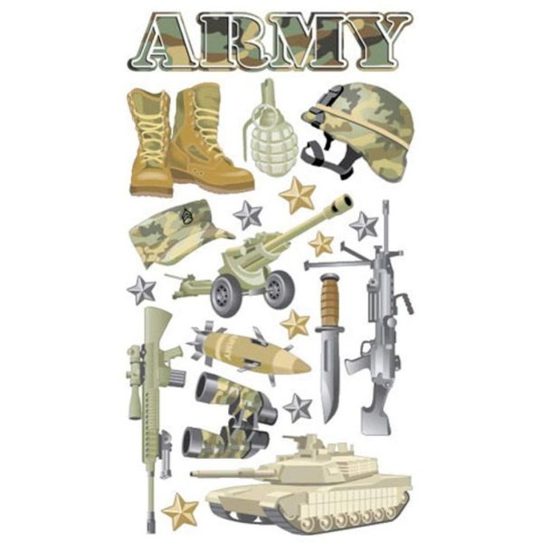 Армейские наклейки для скрапбукинга