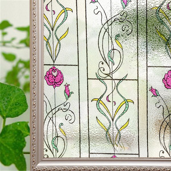 Наклейка на стекло витраж