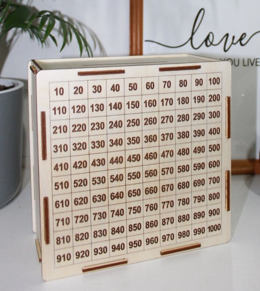 Коробка копилка с цифрами для денег