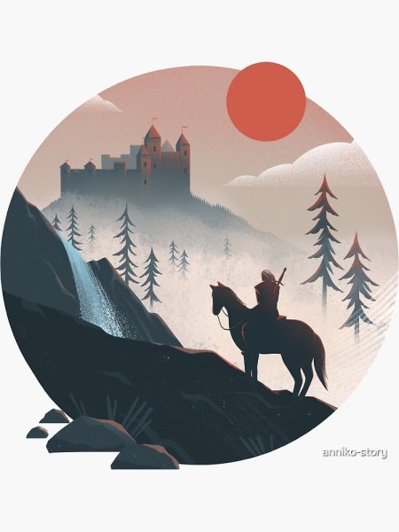 Арт Ведьмак наклейки