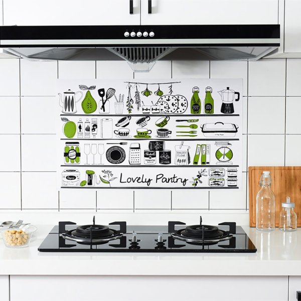Термостойкие наклейки для кухни над плитой