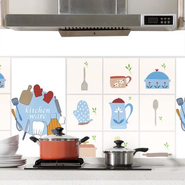 Термостойкие наклейки для кухни над плитой