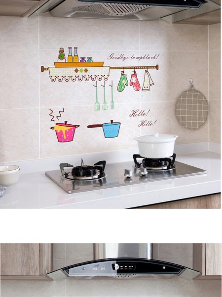 Термостойкая наклейка для кухни на фартук