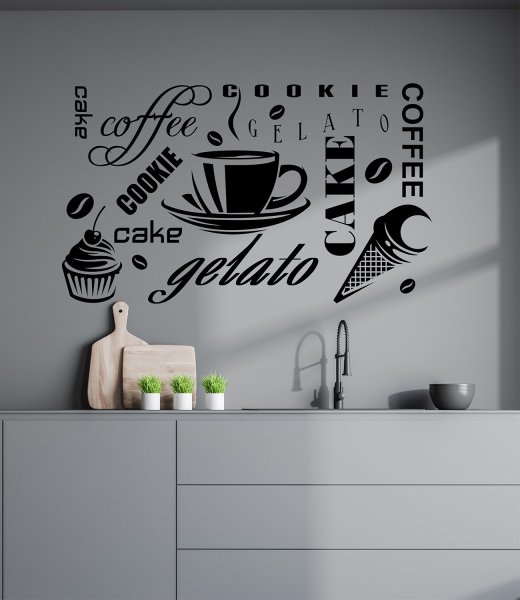 Наклейки в интерьере кухни