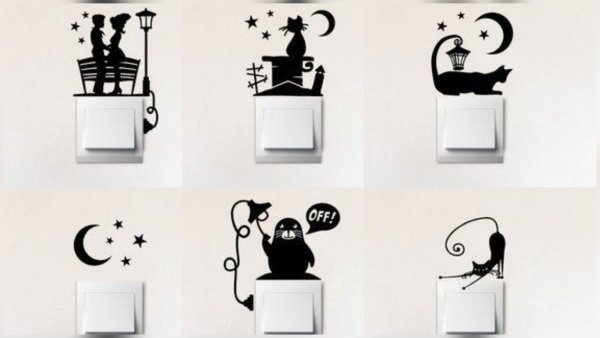 Декоративные наклейки на выключатели