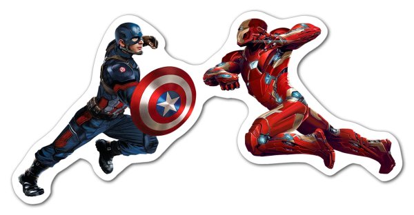 Марвел герои Железный человек и Капитан Америка