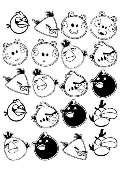 Наклейки черно белые маленькие