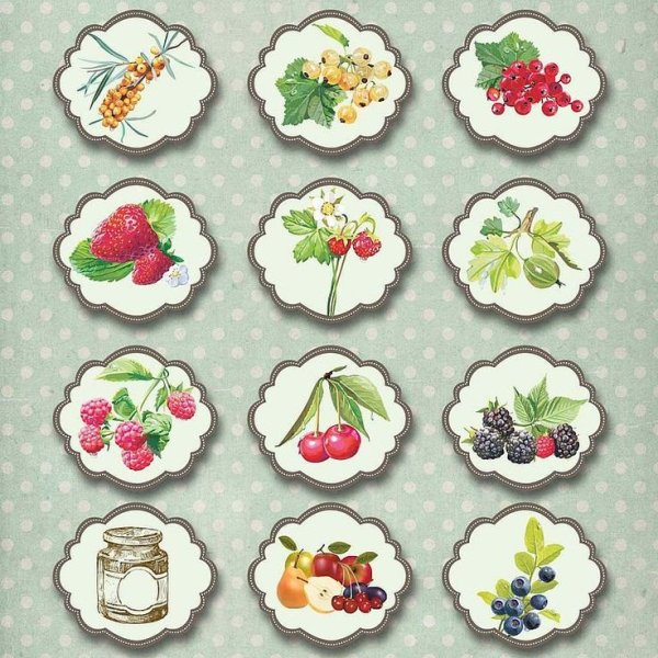 Наклейка на банку с вареньем