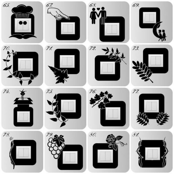 Декоративные наклейки на выключатели