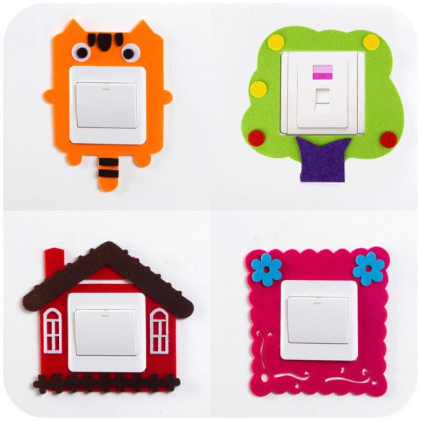 Наклейка вокруг розетки