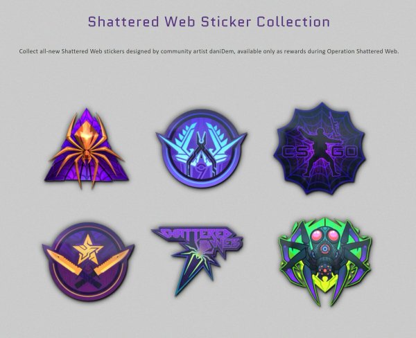 Наклейки Расколотая сеть КС го