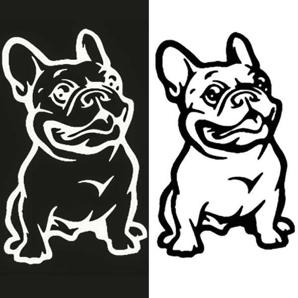 Наклейка бульдог на авто