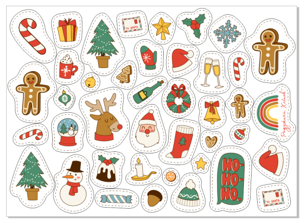 Рождественские наклейки