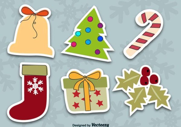 Рождественские наклейки