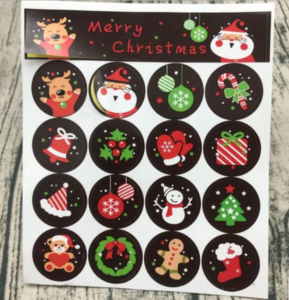 Новогодние наклейки для распечатки