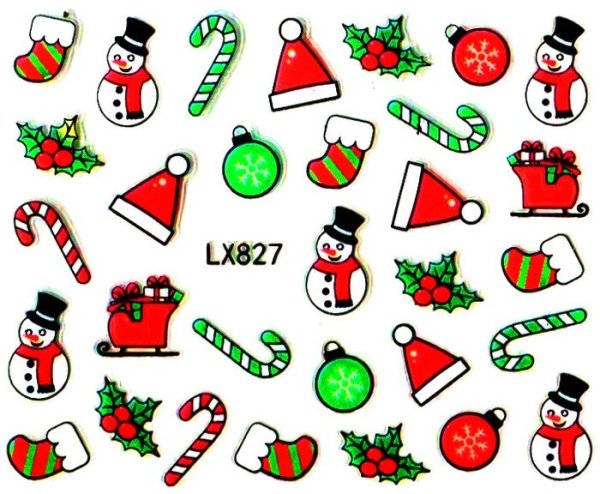 Новогодние наклейки для скрапбукинга