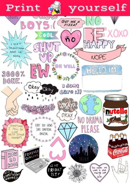 Стикеры для личного дневника