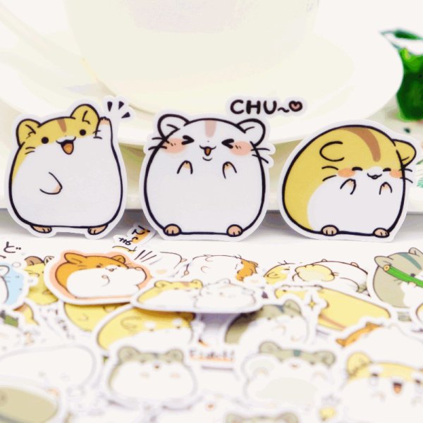 Наклейки в виде хомячков